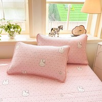 Ensemble de couvre-lit en coton matelassé trois pièces avec drap matelassé, adapté à toutes les saisons