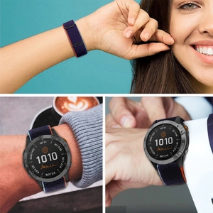 BEEFLYPOWER Sangle en nylon à boucle auto-agrippante 20mm 22mm 26mm pour <span class=keywords><strong>bracelet</strong></span> de <span class=keywords><strong>montre</strong></span> <span class=keywords><strong>Garmin</strong></span> Enduro <span class=keywords><strong>Fenix</strong></span> 6 6X Pro Forerunner 945 - Product Image 4