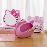 Miroirs de maquillage pour chat, nouveaux designs, mignons, personnalisés, boîte argentée ovale, miroir de courtoisie, 1 pièce, kimono de chat