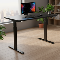 Meubles commerciaux en gros, usine, bureau réglable à double colonne à moteur double, bureau assis-debout pour ordinateur portable, prix