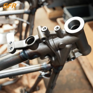 Cadre de moto THUNDER Cafe <span class=keywords><strong>Racer</strong></span> OEM compatible avec Harley 1954-1957 Shovelhead Straight-leg Hardtail - Product Image 4