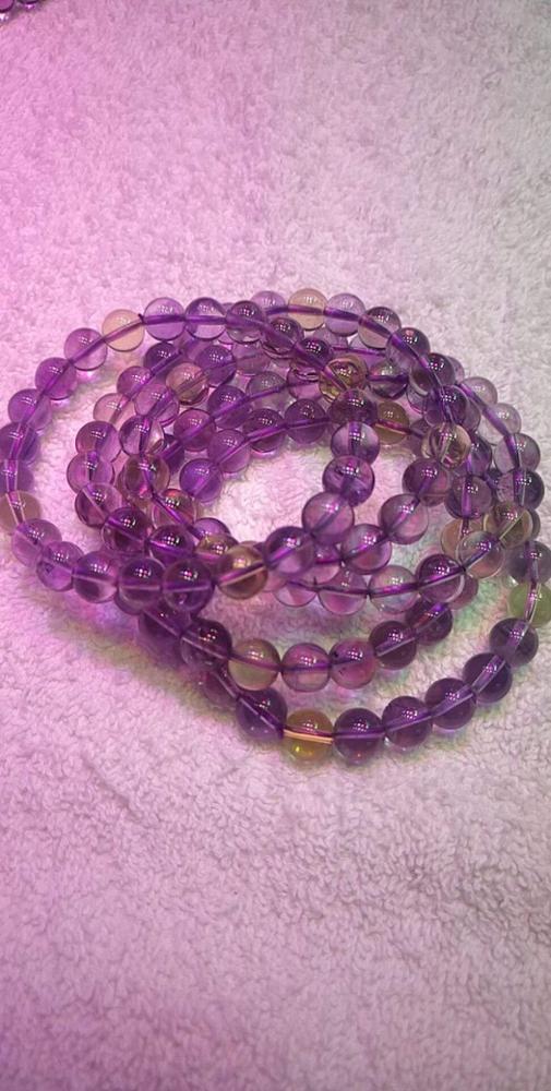 Haute qualité naturel perles d'amétrine amétrine pierre gemme bracelet