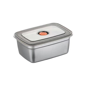 Loncheras de Acero Inoxidable con Tapas Transparentes de PP, Herméticas, Apilables, Tipo Bento, para Preparación de Comidas, Lonchera Metálica para Adultos - Product Image 1