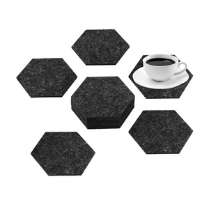 Napperon de tasse en feutre personnalisé bon marché, tapis de tasse en liège coloré, dessous de verre en feutre - Product Image 3