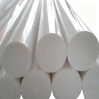 Barre en PTFE blanc en gros en stock, bonne auto-lubrification et faible coefficient de friction