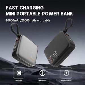 Batería Externa OEM de Carga Rápida, Cargador Portátil Power Bank de 10000 mAh y 20000 mAh con Cable Tipo C Integrado para Teléfono - Product Image 3