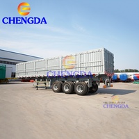 Remorques en aluminium de haute qualité CIMC 3 essieux 4 essieux 40 tracteur cubique benne latérale 28 Cbm camion à benne basculante semi-remorque à vendre