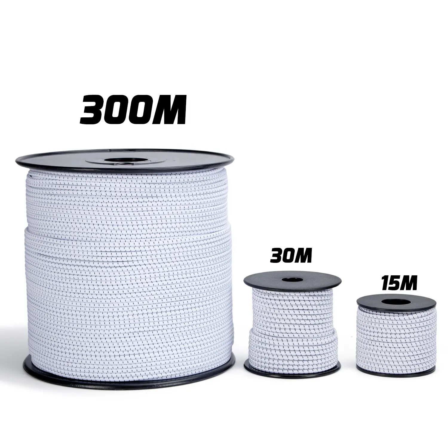 Cordón elástico de poliéster 100%, cuerda elástica de 1mm, 2mm, 3mm, 4mm, 5mm, 6mm, 8mm y 10mm, personalizado de fábrica