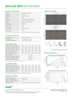 Module solaire bifacial demi-cellule Tiger Neo 605-630W avec double verre, type N, efficacité 22,72 %, boîtier de jonction IP68