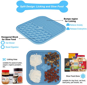 Wholesale Silicone Snuffle Mat Puzzle Toys Food Mat With Suction Cups Pet Slow Feeding Mat <b>Dog</b> Cat Lick Pad <b>Bowls</b> for <b>Dogs</b> - Product Image 2