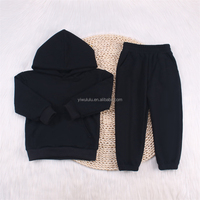 Ensemble de pulls d'hiver pour bébés et enfants-Couleur unie-Manches longues avec double poches-Ensemble de vêtements