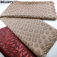 Tissu Mousseline de Haute Qualité Tissu Dubai le Plus Populaire Voile Suisse pour Fête Sénégal et Robe de Mariée Tissu Dentelle Guipure