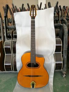 Guitarra de <span class=keywords><strong>Jazz</strong></span> Gypsy (AGJ600), parte superior arqueada, mano izquierda - Product Image 3