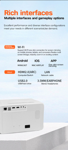 Proyector Inteligente C8 <span class=keywords><strong>Pro</strong></span> 32G Android 4000 Lúmenes LCD 4K para Cine en Casa, Full HD 1080P 3D LED con Enfoque Automático, Portátil para Negocios - Product Image 6
