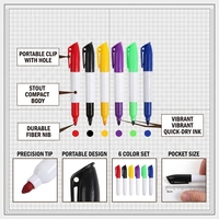 Vente chaude, prix d'usine pas cher, stylo pour tableau blanc à écriture fluide, marqueurs effaçables à sec avec trou pour porte-clés