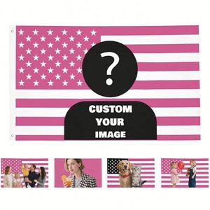 Bandera Americana Rosa Personalizada de 3x5 pies, Duradera, Antiarrugas, Ecológica, Impresión Digital a Doble Cara, Poliéster, Banderas Personalizadas - Product Image 3