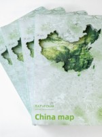 Cuaderno A5 de Tapa Dura con Mapa de China en 3D, Tapa Exquisita, Diario de Regalo para Oficina, Escuela y Actividades Culturales y Creativas