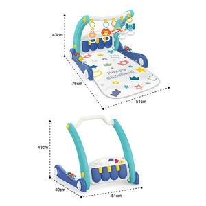 <span class=keywords><strong>Gimnasio</strong></span> de Juego y Andador 2 en 1 para Bebés, Tapete de Actividades con Piano, Juguetes Sensoriales Suaves, Diseño Seguro y Estable, Perfecto para 0-24 Meses - Product Image 6