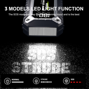 Démarreur de batterie de voiture portable 12V double USB PD60W 4000A avec lampe de poche <span class=keywords><strong>SOS</strong></span> et batterie externe, compatible moto/camion essence 7L diesel 5L - Product Image 6