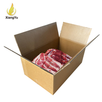 Boîte en carton ondulé ciré imperméable avec logo personnalisé, prix de gros Xiangyu, pour l'emballage industriel de fruits de mer congelés et de viande