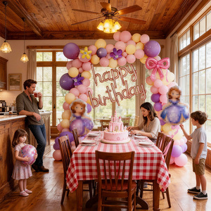 <span class=keywords><strong>Set</strong></span> di Decorazioni per Festa di <span class=keywords><strong>Compleanno</strong></span> per Ragazze, Arco di Palloncini Color Macaron, Decorazione Murale a Tema Cartoni Animati - Product Image 3