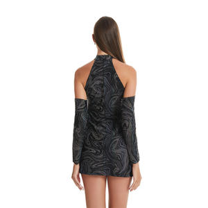 Vêtements réfléchissants sexy pour femmes, robe réfléchissante, jupe moulante pour les hanches, pour soirée cocktail et discothèque - Product Image 4