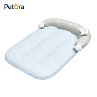 Coussin portable pour animaux de compagnie Petora, lit pour chat et chien, tapis rafraîchissant d'été avec oreiller