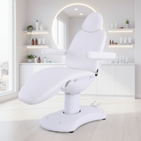 Lit de beauté électrique réglable à 3 moteurs pour les cils, avec cuir PU haut de gamme, pour les soins du visage, utilisation en salon de beauté