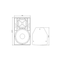 Système de sonorisation professionnel avec enceinte métallique pleine gamme de 15 pouces, 4 ohms, MK-15