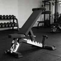 Bangku Fitness Lipat yang Aman, Tahan Lama, Dapat Disesuaikan, untuk Latihan di Rumah, Dapat Digunakan untuk Latihan Datar, Miring, dan Turun, untuk Kebugaran dan Binaraga