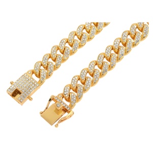 Pulsera Cubana Completa de Estilo Punk Hip-hop para Hombre, Joyería Geométrica, Collar de Moda Lijing para Hombre - Product Image 3