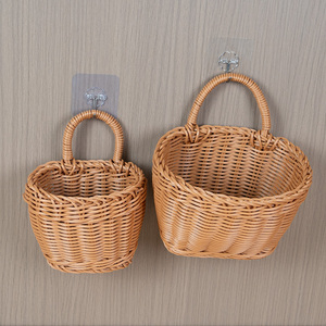 Lưu trữ di động xử lý Handmade Vintage dệt Dã Ngoại giỏ cản trở vòng tròn Kinh Tế giá cho nhà sử dụng ngoài trời - Product Image 3