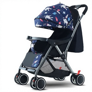 Passeggino in Metallo High View per Neonati, Reclinabile, Pieghevole, con Ammortizzatori, Reversibile, Leggero, Capacità di Carico 15kg, 0-6 Mesi - Product Image 1
