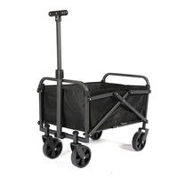 Chariot de courses pliable en métal avec roues tout-terrain, chariot compact portable pour le camping, le pique-nique, la pêche
