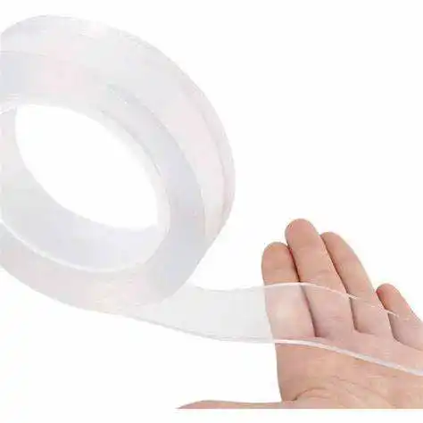 Hersteller gestanzte kostenlose Probe dünne benutzer definierte Form wieder verwendbares rundes wasch bares doppelseitiges Klebeband Nano-Klebeband