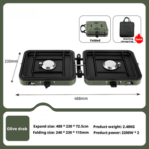 Fornello da Campeggio Portatile <span class=keywords><strong>a</strong></span> <span class=keywords><strong>Gas</strong></span> in Acciaio Inox Antivento <span class=keywords><strong>per</strong></span> Cucina all'Aperto Fornello da Campeggio <span class=keywords><strong>a</strong></span> Doppia Alimentazione Pieghevole <span class=keywords><strong>a</strong></span> 2 Fuochi - Product Image 4