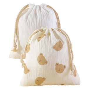 2 buah tas penyimpanan ibu katun kantung popok handuk bayi serut bayi Harga wajar pengatur tas popok kereta bayi - Product Image 2