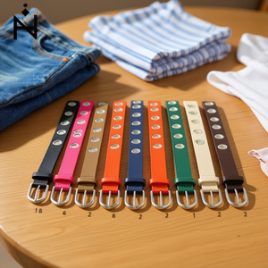 Cintura Zi Fashion 3Cm in PU con fibbia ad anello a D, abbigliamento casual per donna e uomo - Product Image 3