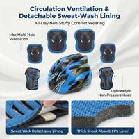 Ensemble de protection pour adultes et enfants, coque en PP, coussinets en coton perlé avec casque en PC EPS, tailles XS S M L pour le roller, le cyclisme et les sports