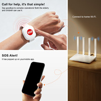 Botón de Emergencia SOS con WiFi, Pulsera Inteligente con Alerta de un Clic, Dispositivo para el Cuidado de Personas Mayores, Compatible con Tuya Smart Life