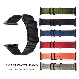 Bracelet de montre en nylon réglable 38/42 mm, vente chaude 2024, bracelets de montre intelligente pour <span class=keywords><strong>iWatch</strong></span> séries <span class=keywords><strong>1</strong></span> 2 3 4 5 6 7 - Product Image 1