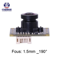 Objectif M12 720P HD Mini Module de caméra Micro USB H65 1.5mm 190 degrés Capteurs d'image Fisheye pour la reconnaissance faciale Pilote gratuit UVC