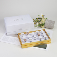 Boîte cadeau de luxe pour parfum avec logo personnalisé, boîte rigide recyclée avec impression UV et estampage or, laminage mat