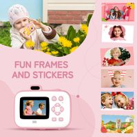 Appareil photo numérique facile à utiliser pour enfants, zoom 16x, capteur CMOS, anti-vibration, appareil photo compact portable pour enfants