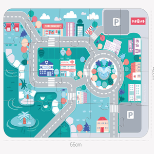 Montessori Voitures Trafic Ferroviaire Panneaux <span class=keywords><strong>De</strong></span> <span class=keywords><strong>Signalisation</strong></span> En Bois Jouets trafic urbain blocs <span class=keywords><strong>de</strong></span> construction Jouets Éducatifs Pour enfants - Product Image 2