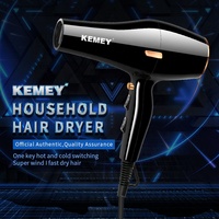 Kemei Fabrik 2-Gang EU-Stecker Qualitäts-Haartrockner Kemey Km-9834 1300W Hochleistungs-Heiß-Kalt-Einstellung Haarföhn Professioneller Salon