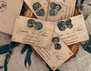 Invitations de <span class=keywords><strong>mariage</strong></span> en bois de luxe Style de conception moderne pour le vrac de Noël - Product Image 2