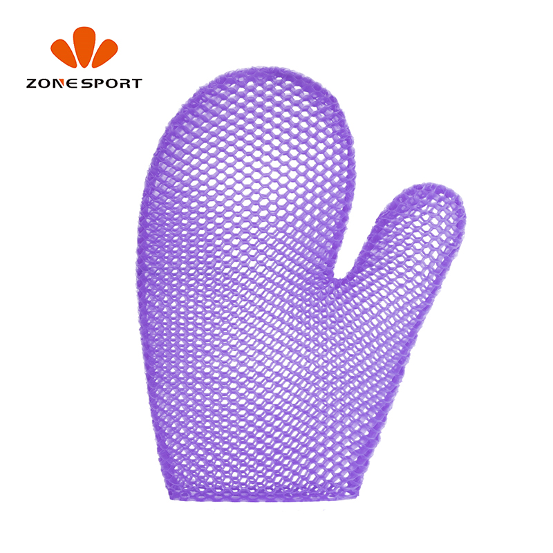 Оптовая продажа, отшелушивающие перчатки для очищения кожи, материал ТПУ, варежка для душа с сотовой структурой