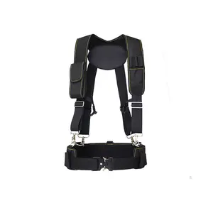 Cintura per attrezzi con bretelle-cintura per attrezzi Ultra 1200D Nylon balistico, tasca per telefono ingrandita, borse per attrezzi per Framers da costruzione da uomo