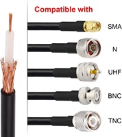 Câble coaxial torsadé en cuivre Jinjin RG174 ET noir, bobine de 500 m, 50 ohms, certifié CE pour communication GPS et radiations optiques